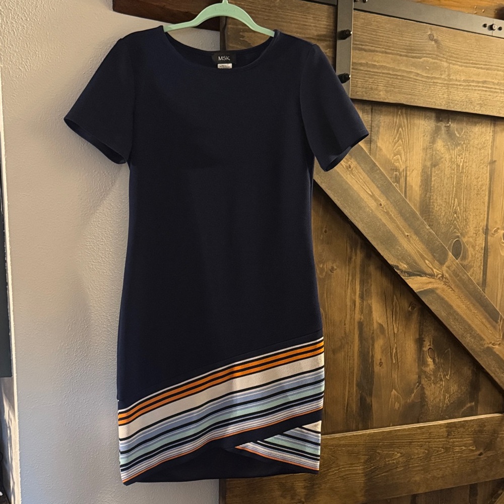 MSK Dress with Unique Bottom Detailing